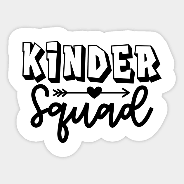 Kinder Squad Funny Kids Back to School Sticker by ThreadSupreme